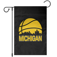 Vintage Michigan Skyline Garden Flag Basketball Lover Gift