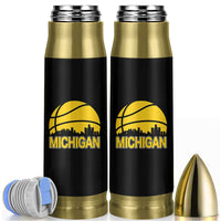 Vintage Michigan Skyline Bullet Tumbler Basketball Lover Gift