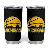 Vintage Michigan Skyline Tumbler Cup Basketball Lover Gift