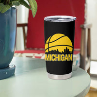 Vintage Michigan Skyline Tumbler Cup Basketball Lover Gift