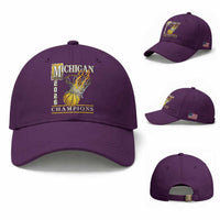 Michigan 2026 Flaming Hoop Basketball Lover Baseball Cap Champions Victory Graphic Sports Fan