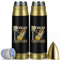 Michigan 2026 Flaming Hoop Basketball Lover Bullet Tumbler Champions Victory Graphic Sports Fan