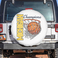 Vintage Michigan Hoops Pride Spare Tire Cover Retro Blue And Gold Champions Victory Graphic Sports Fan