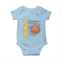 Vintage Michigan Hoops Pride Baby Onesie Retro Blue And Gold Champions Victory Graphic Sports Fan