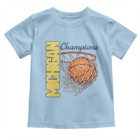 Vintage Michigan Hoops Pride Toddler T Shirt Retro Blue And Gold Champions Victory Graphic Sports Fan