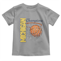 Vintage Michigan Hoops Pride Toddler T Shirt Retro Blue And Gold Champions Victory Graphic Sports Fan