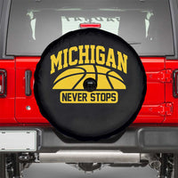 Michigan Never Stops Spare Tire Cover Great Lakes State Basketball Pride Gift