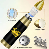 Michigan Never Stops Bullet Tumbler Great Lakes State Basketball Pride Gift