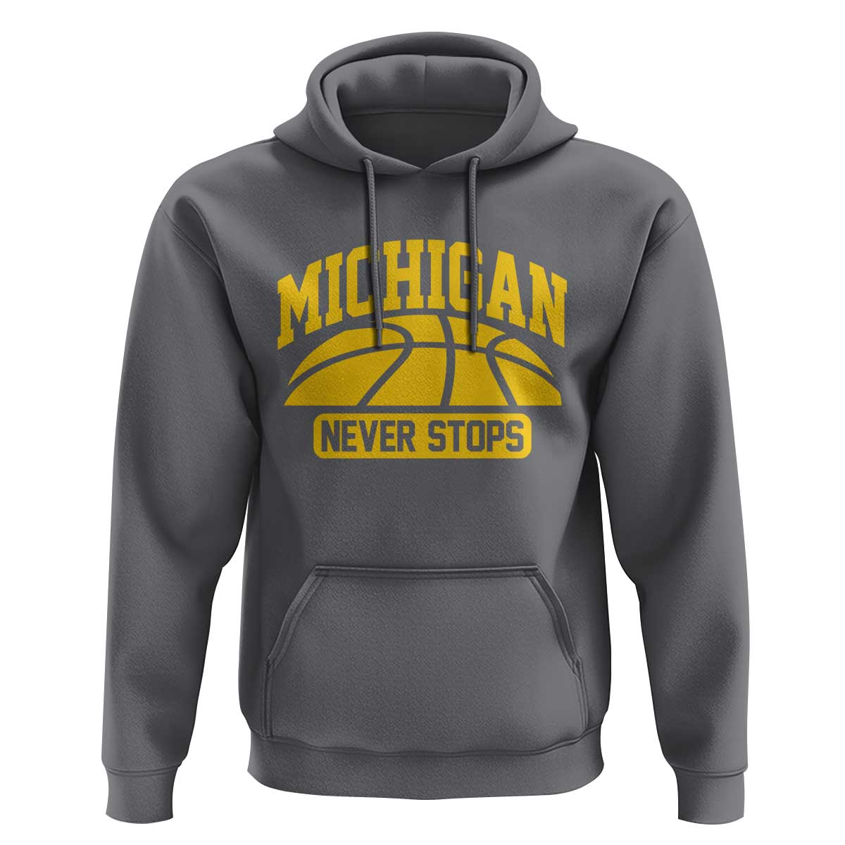 Michigan Never Stops Hoodie Great Lakes State Basketball Pride Gift
