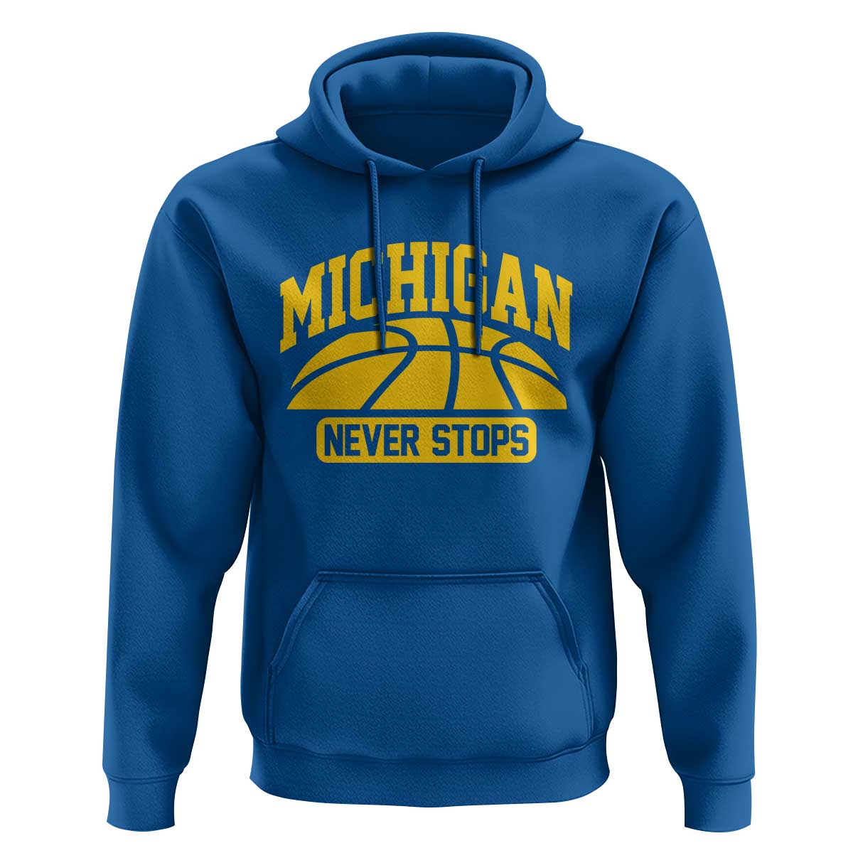 Michigan Never Stops Hoodie Great Lakes State Basketball Pride Gift