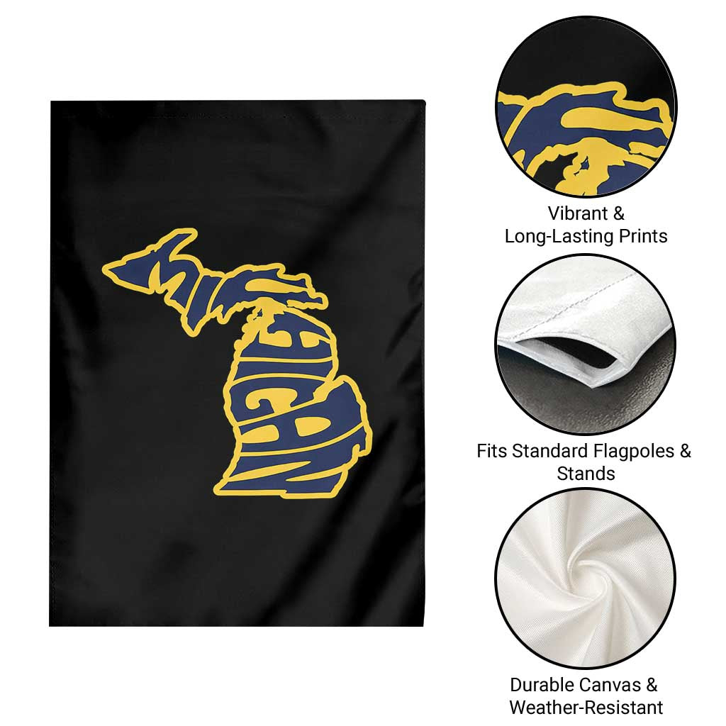 Michigan Lover State Map Pride Souvenir Gift Garden Flag