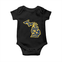 Michigan Lover State Map Pride Souvenir Gift Baby Onesie