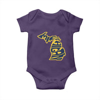 Michigan Lover State Map Pride Souvenir Gift Baby Onesie