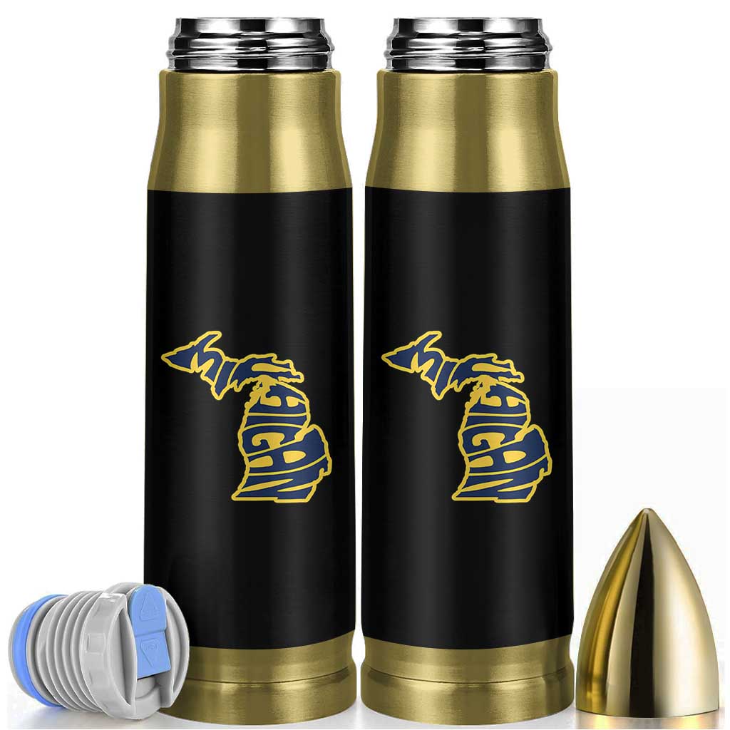 Michigan Lover State Map Pride Souvenir Gift Bullet Tumbler