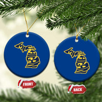 Michigan Lover State Map Pride Souvenir Gift Ceramic Ornament