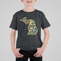 Michigan Lover State Map Pride Souvenir Gift T Shirt For Kid