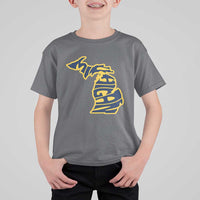 Michigan Lover State Map Pride Souvenir Gift T Shirt For Kid