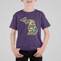 Michigan Lover State Map Pride Souvenir Gift T Shirt For Kid