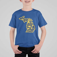 Michigan Lover State Map Pride Souvenir Gift T Shirt For Kid