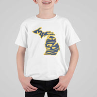 Michigan Lover State Map Pride Souvenir Gift T Shirt For Kid