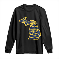 Michigan Lover State Map Pride Souvenir Gift Long Sleeve Shirt