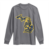 Michigan Lover State Map Pride Souvenir Gift Long Sleeve Shirt