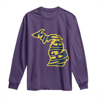 Michigan Lover State Map Pride Souvenir Gift Long Sleeve Shirt