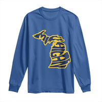 Michigan Lover State Map Pride Souvenir Gift Long Sleeve Shirt
