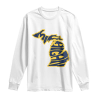Michigan Lover State Map Pride Souvenir Gift Long Sleeve Shirt