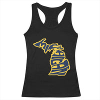 Michigan Lover State Map Pride Souvenir Gift Racerback Tank Top