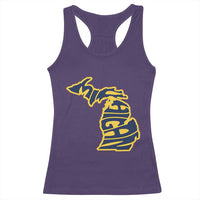 Michigan Lover State Map Pride Souvenir Gift Racerback Tank Top