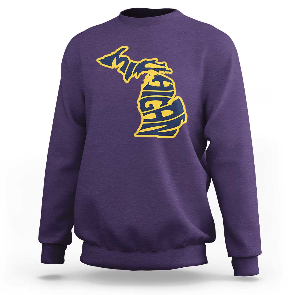 Michigan Lover State Map Pride Souvenir Gift Sweatshirt