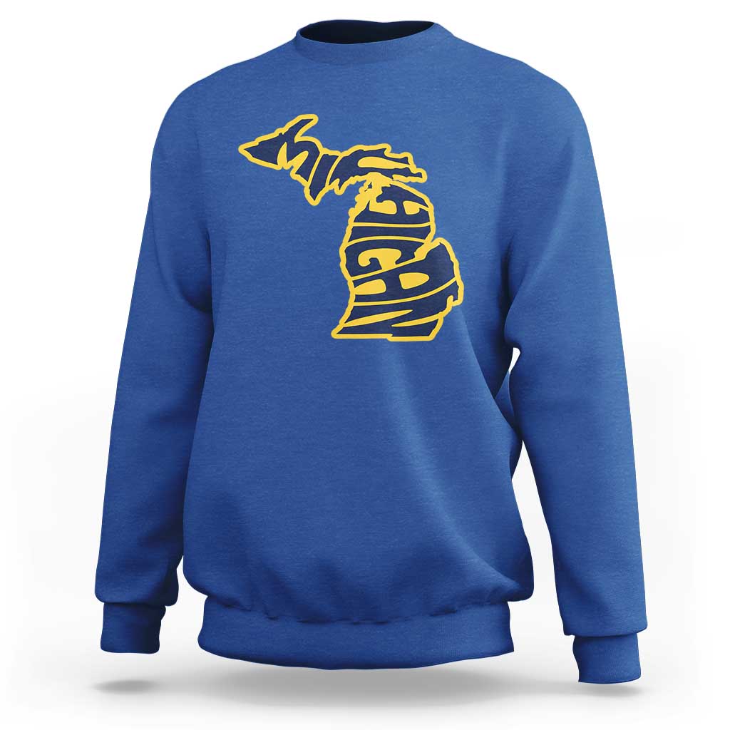 Michigan Lover State Map Pride Souvenir Gift Sweatshirt