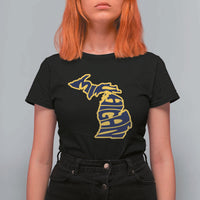 Michigan Lover State Map Pride Souvenir Gift T Shirt For Women