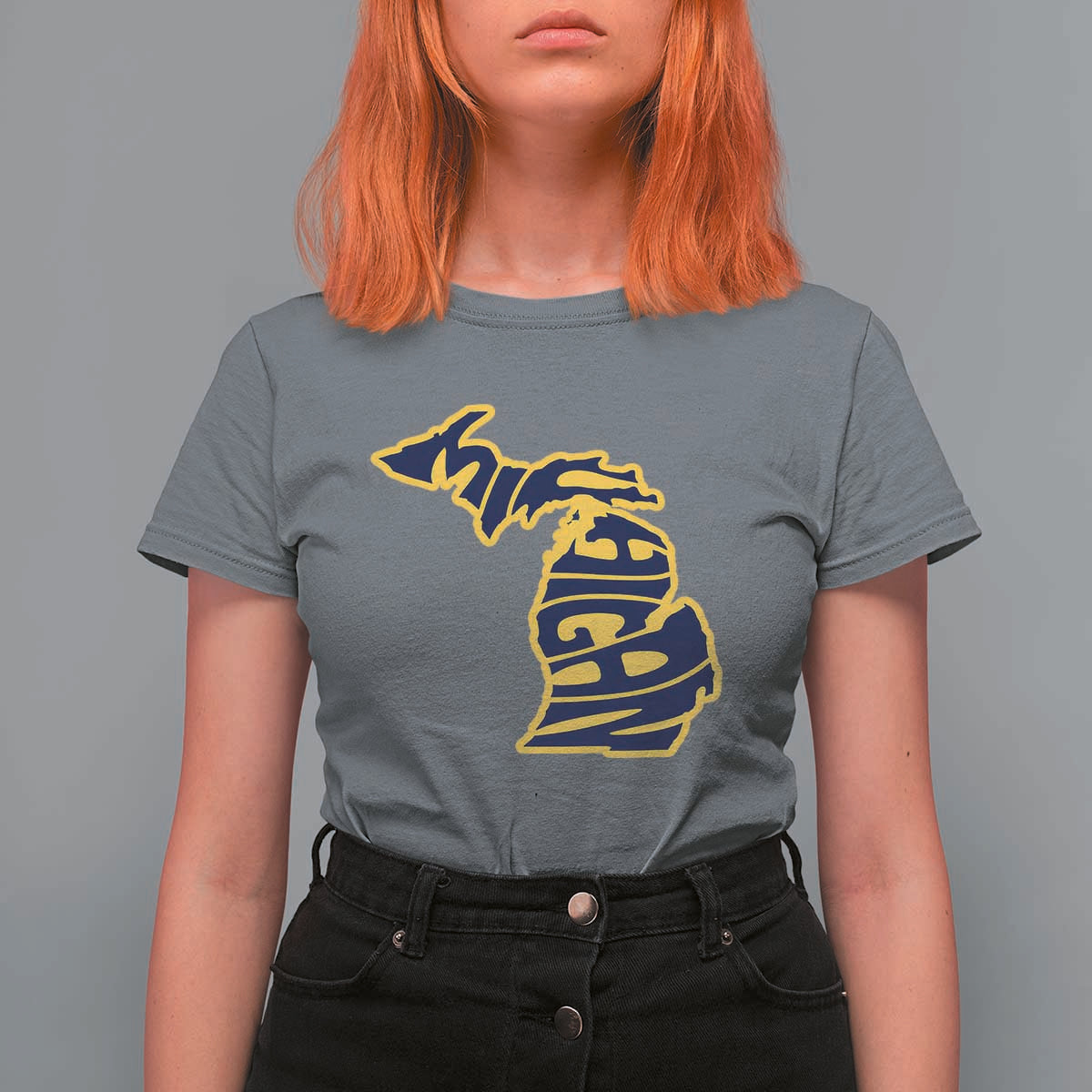 Michigan Lover State Map Pride Souvenir Gift T Shirt For Women