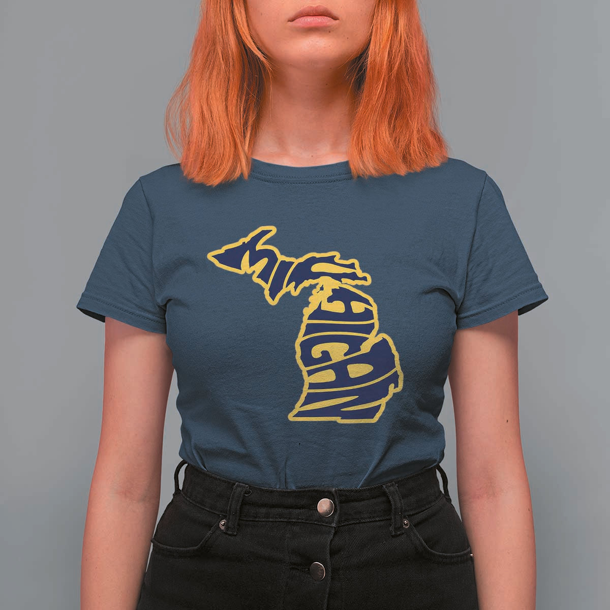 Michigan Lover State Map Pride Souvenir Gift T Shirt For Women