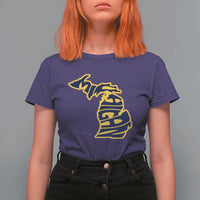 Michigan Lover State Map Pride Souvenir Gift T Shirt For Women