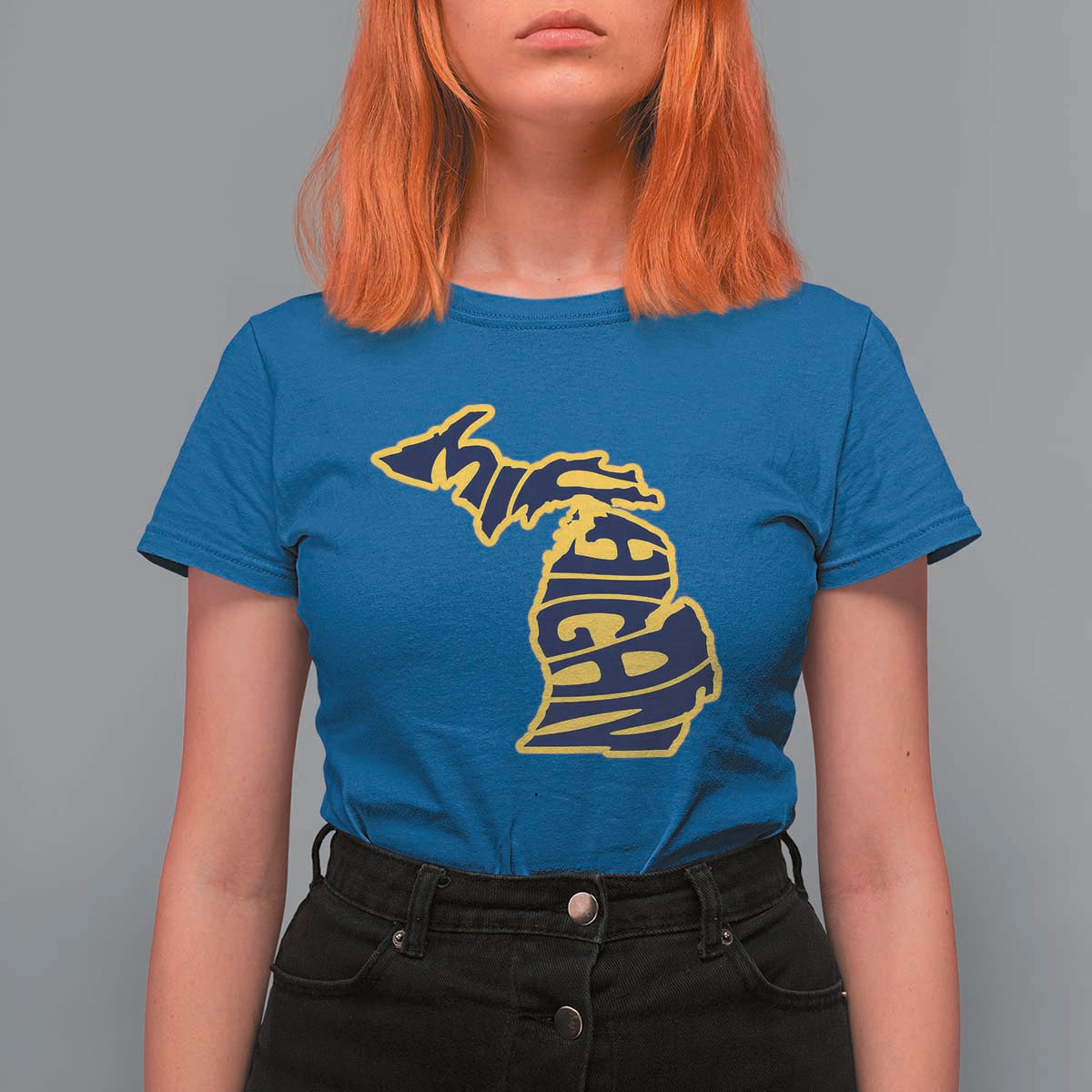 Michigan Lover State Map Pride Souvenir Gift T Shirt For Women