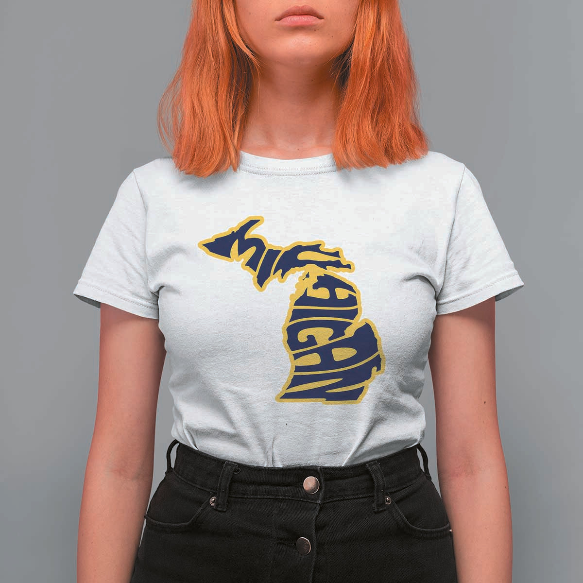 Michigan Lover State Map Pride Souvenir Gift T Shirt For Women