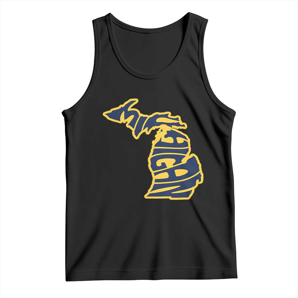 Michigan Lover State Map Pride Souvenir Gift Tank Top