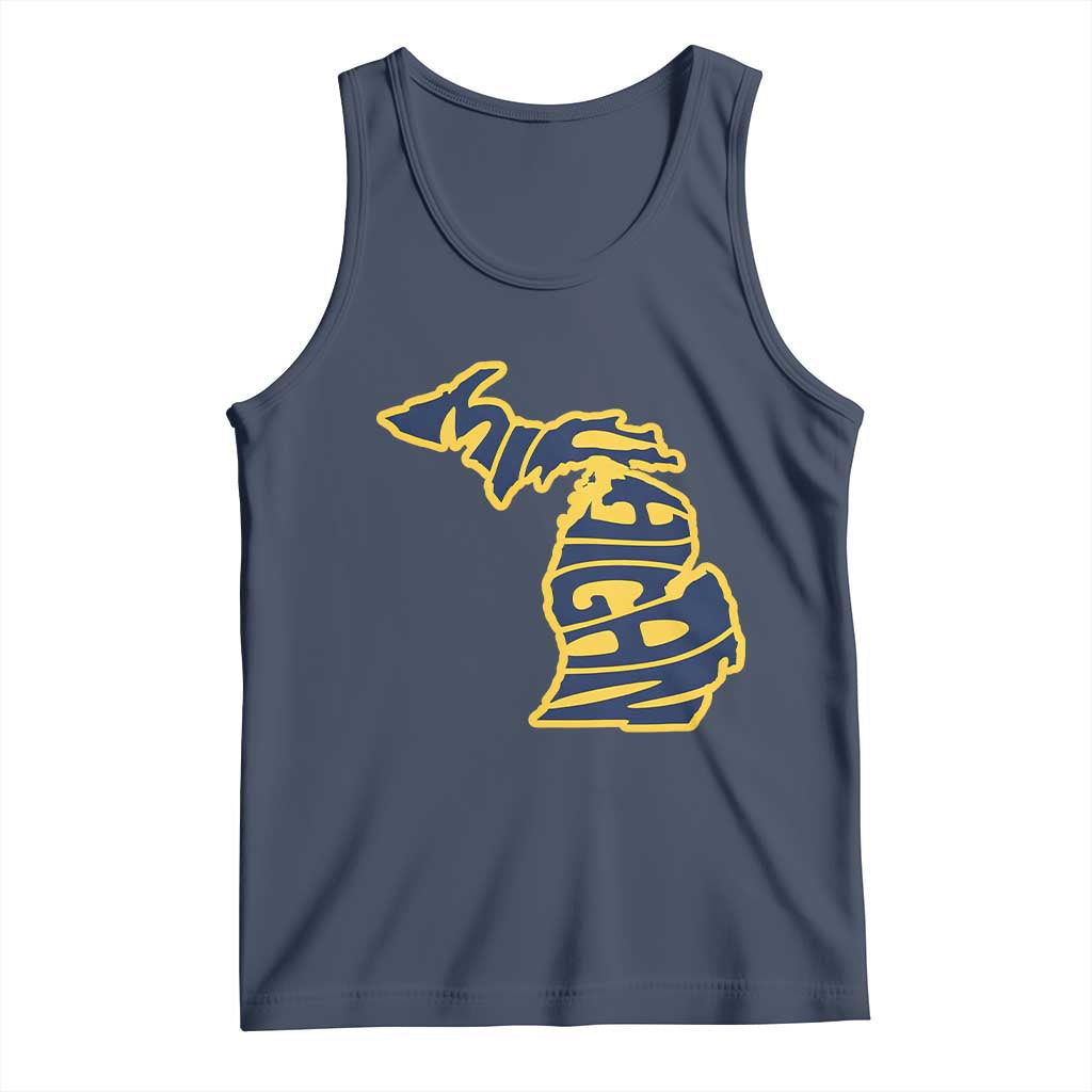 Michigan Lover State Map Pride Souvenir Gift Tank Top