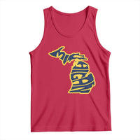Michigan Lover State Map Pride Souvenir Gift Tank Top