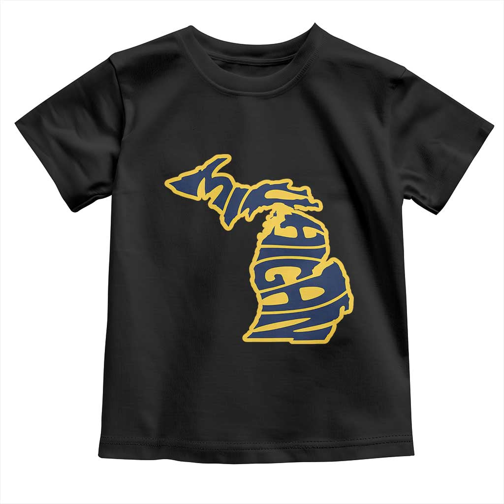 Michigan Lover State Map Pride Souvenir Gift Toddler T Shirt