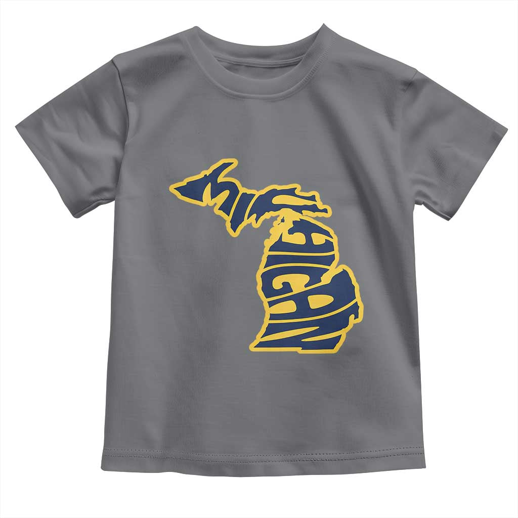 Michigan Lover State Map Pride Souvenir Gift Toddler T Shirt