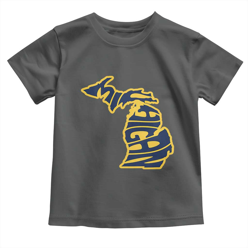 Michigan Lover State Map Pride Souvenir Gift Toddler T Shirt