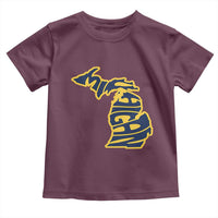 Michigan Lover State Map Pride Souvenir Gift Toddler T Shirt