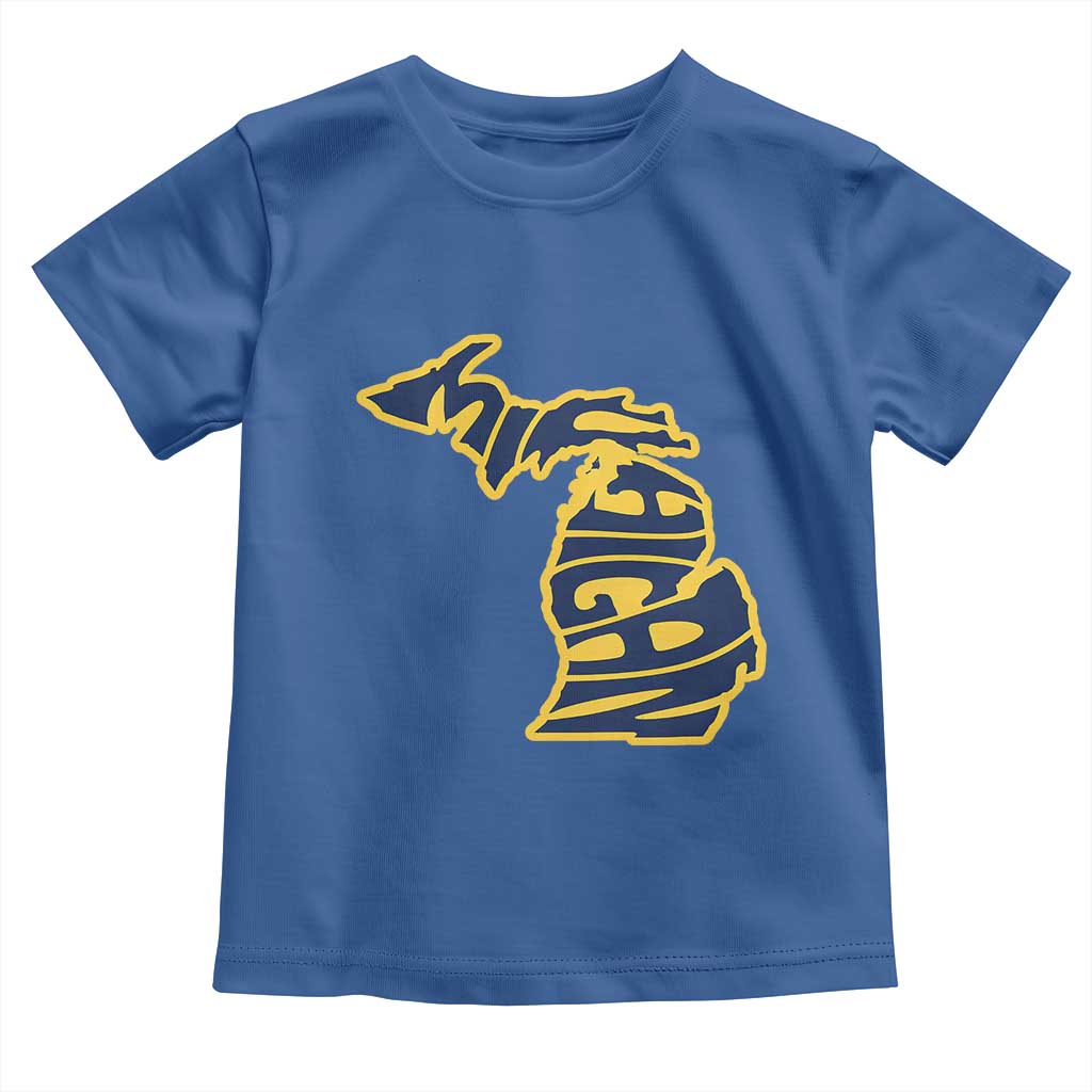 Michigan Lover State Map Pride Souvenir Gift Toddler T Shirt