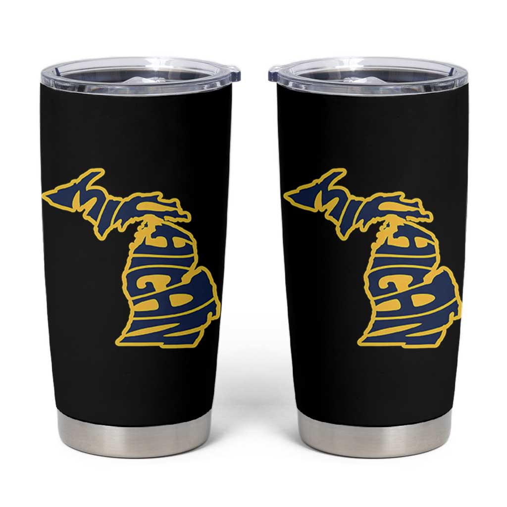 Michigan Lover State Map Pride Souvenir Gift Tumbler Cup