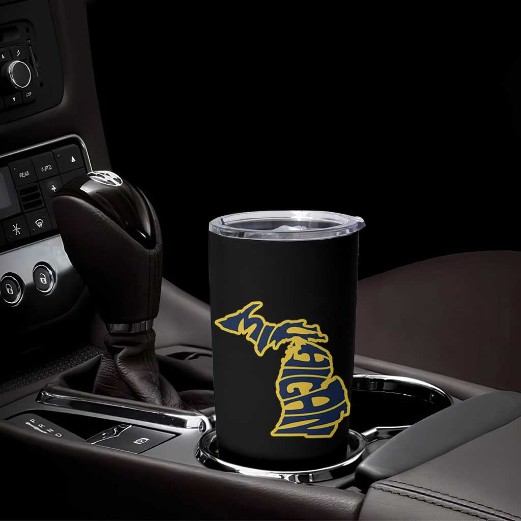 Michigan Lover State Map Pride Souvenir Gift Tumbler Cup
