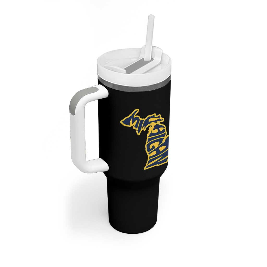 Michigan Lover State Map Pride Souvenir Gift Tumbler With Handle
